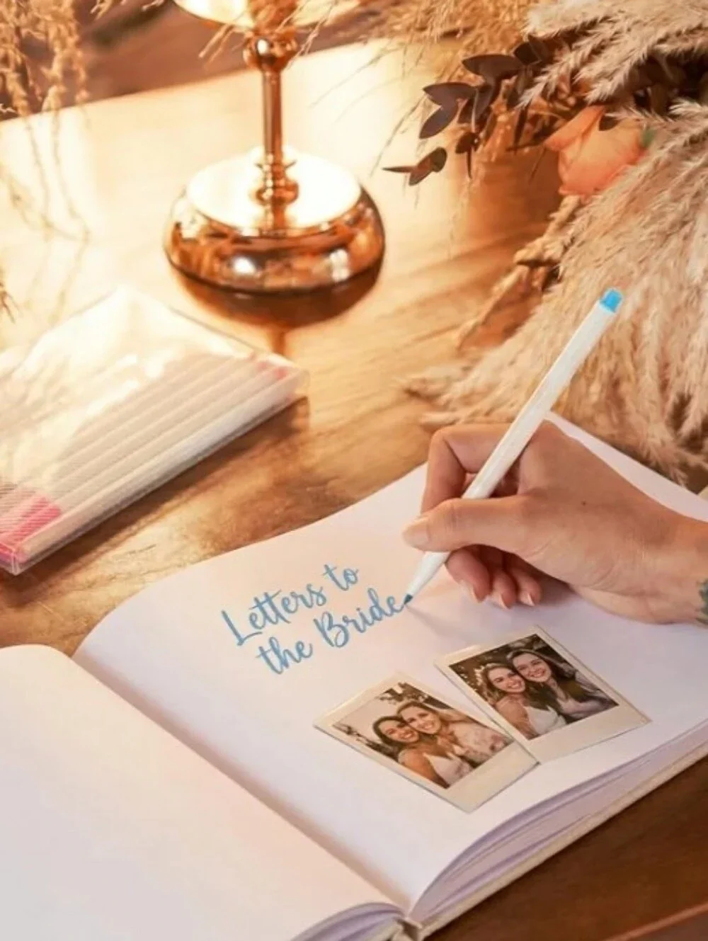 Bridal Shower 'Letters to the Bride' Guest Keepsake Book - Blush Pink